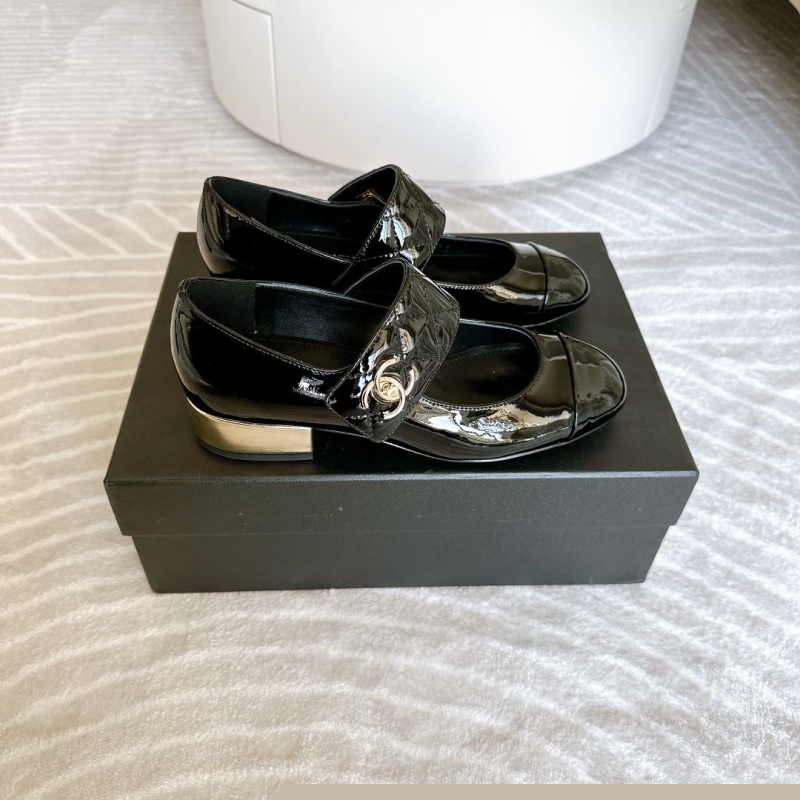 Ch*el leather shoes